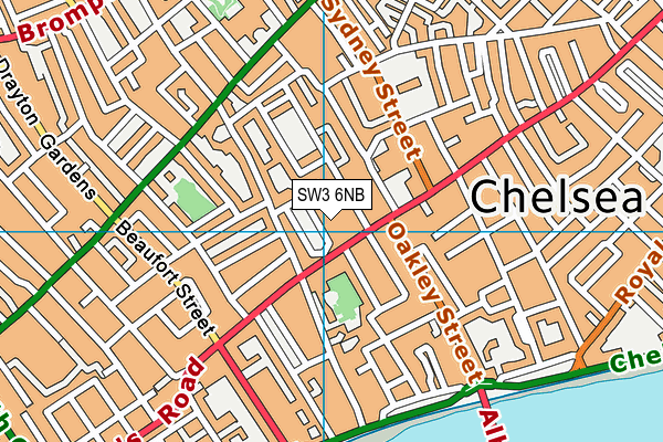 The Hampshire School Chelsea map (SW3 6NB) - OS VectorMap District (Ordnance Survey)