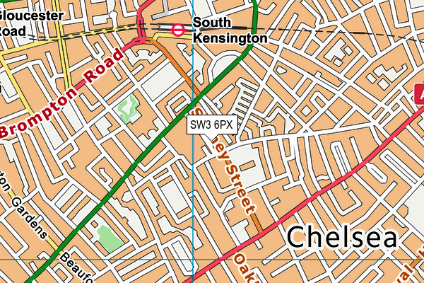 SW3 6PX map - OS VectorMap District (Ordnance Survey)