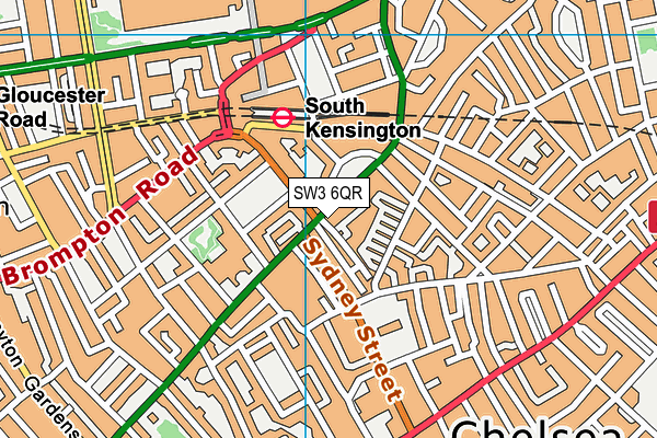 SW3 6QR map - OS VectorMap District (Ordnance Survey)