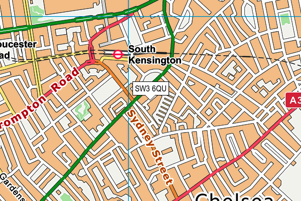 SW3 6QU map - OS VectorMap District (Ordnance Survey)