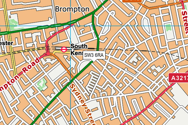 SW3 6RA map - OS VectorMap District (Ordnance Survey)