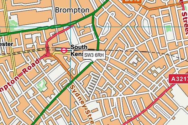 SW3 6RH map - OS VectorMap District (Ordnance Survey)