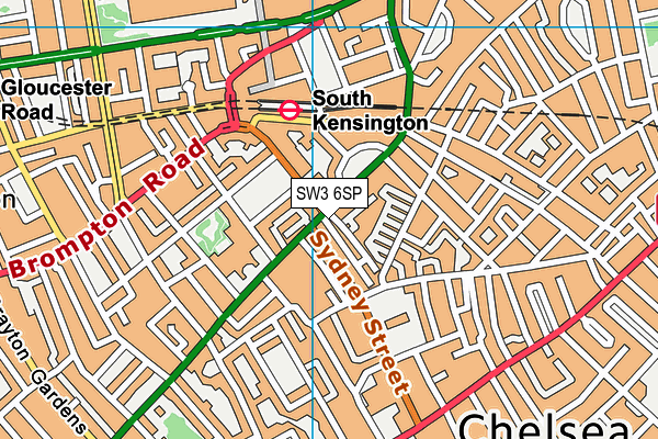 SW3 6SP map - OS VectorMap District (Ordnance Survey)