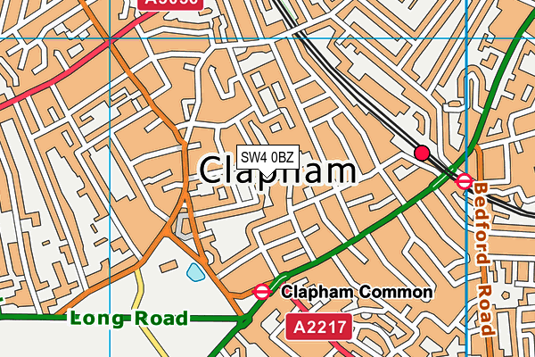 Clapham Manor Primary School map (SW4 0BZ) - OS VectorMap District (Ordnance Survey)