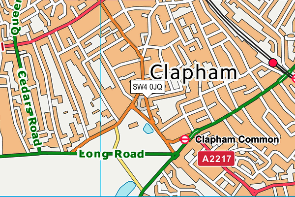 SW4 0JQ map - OS VectorMap District (Ordnance Survey)