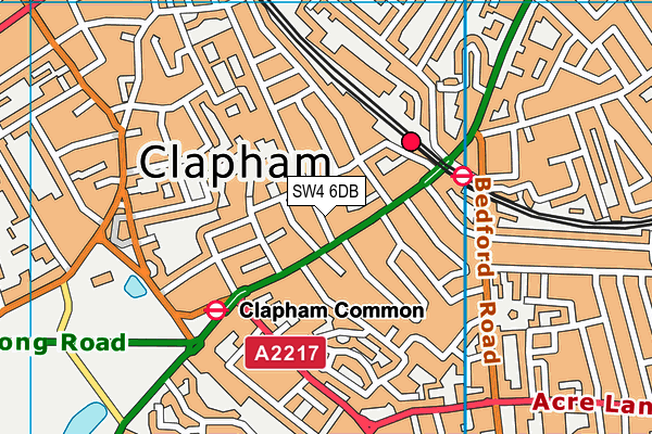 Clapham Leisure Centre (Closed) map (SW4 6DB) - OS VectorMap District (Ordnance Survey)