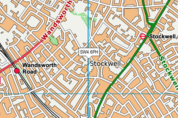 SW4 6PH map - OS VectorMap District (Ordnance Survey)