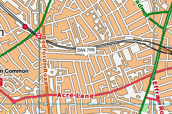 SW4 7PR map - OS VectorMap District (Ordnance Survey)