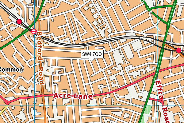 SW4 7QQ map - OS VectorMap District (Ordnance Survey)