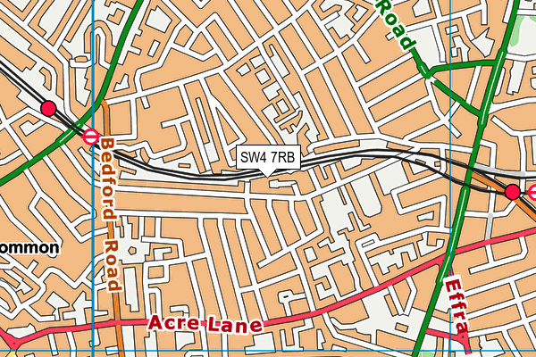 SW4 7RB map - OS VectorMap District (Ordnance Survey)