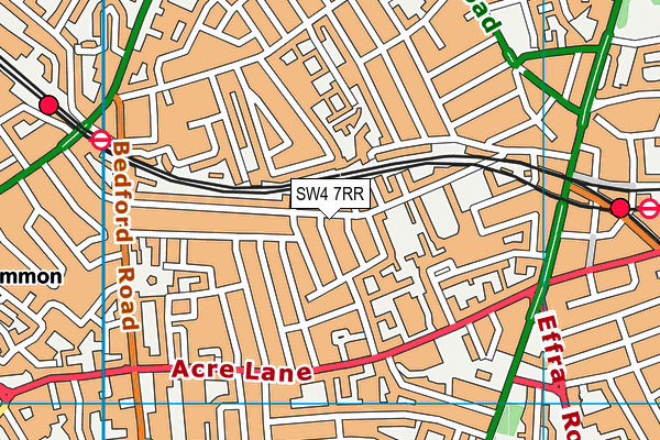 SW4 7RR map - OS VectorMap District (Ordnance Survey)