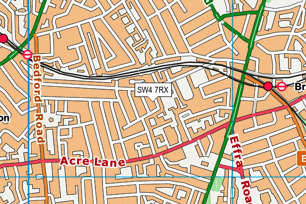 SW4 7RX map - OS VectorMap District (Ordnance Survey)