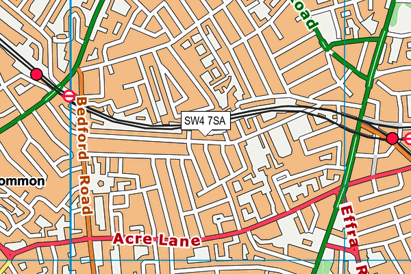 SW4 7SA map - OS VectorMap District (Ordnance Survey)