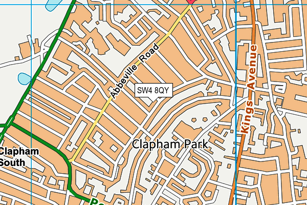 SW4 8QY map - OS VectorMap District (Ordnance Survey)