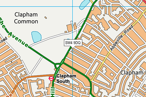 SW4 9DQ map - OS VectorMap District (Ordnance Survey)