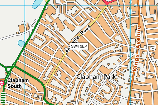 SW4 9EP map - OS VectorMap District (Ordnance Survey)