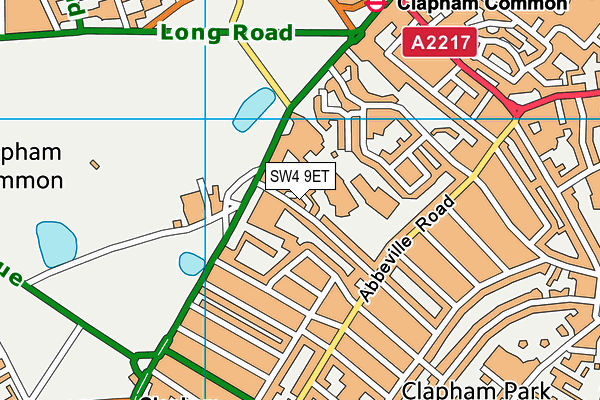 Lambeth Academy map (SW4 9ET) - OS VectorMap District (Ordnance Survey)