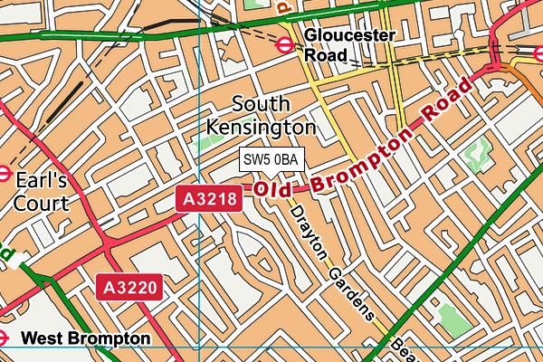 Map of 164 OLD BROMPTON ROAD LIMITED at district scale