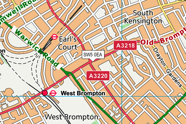 SW5 0EA map - OS VectorMap District (Ordnance Survey)