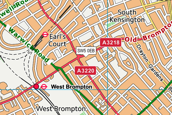 SW5 0EB map - OS VectorMap District (Ordnance Survey)