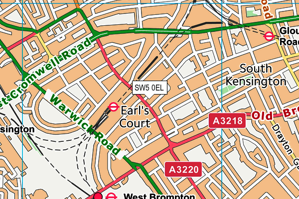 SW5 0EL map - OS VectorMap District (Ordnance Survey)