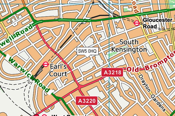 SW5 0HQ map - OS VectorMap District (Ordnance Survey)