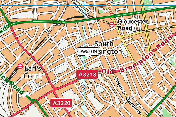 Wetherby Kensington map (SW5 0JN) - OS VectorMap District (Ordnance Survey)