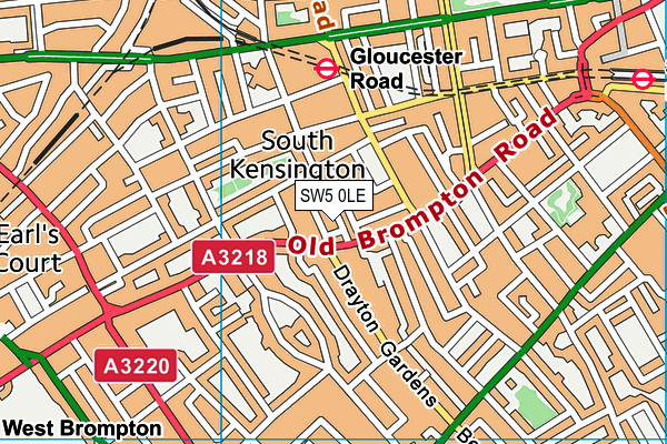 SW5 0LE map - OS VectorMap District (Ordnance Survey)