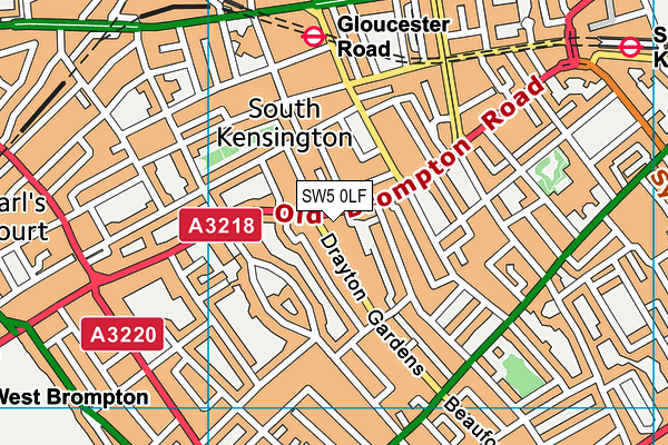 SW5 0LF map - OS VectorMap District (Ordnance Survey)