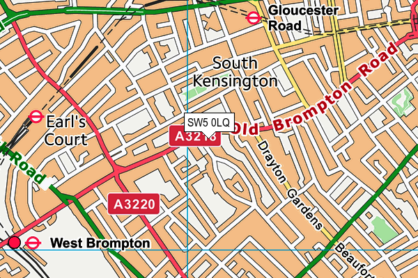 SW5 0LQ map - OS VectorMap District (Ordnance Survey)