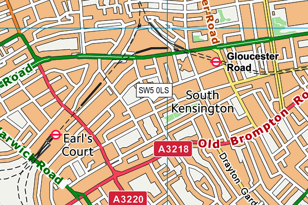 SW5 0LS map - OS VectorMap District (Ordnance Survey)