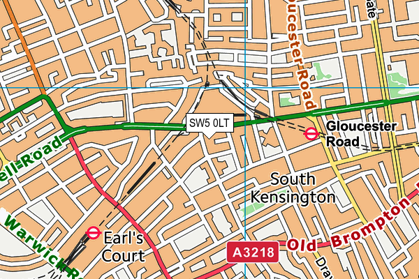 SW5 0LT map - OS VectorMap District (Ordnance Survey)