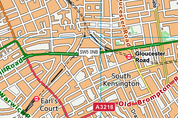 SW5 0NB map - OS VectorMap District (Ordnance Survey)