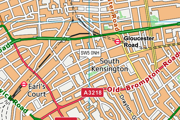 SW5 0NH map - OS VectorMap District (Ordnance Survey)