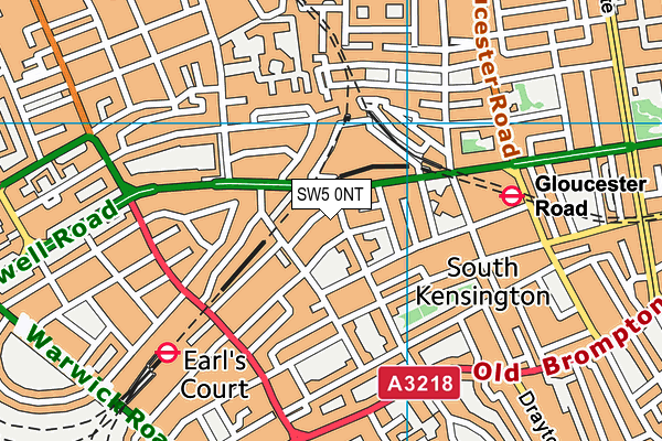 SW5 0NT map - OS VectorMap District (Ordnance Survey)