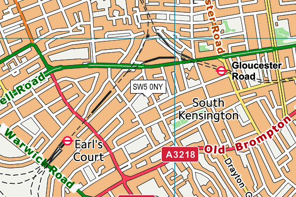 SW5 0NY map - OS VectorMap District (Ordnance Survey)