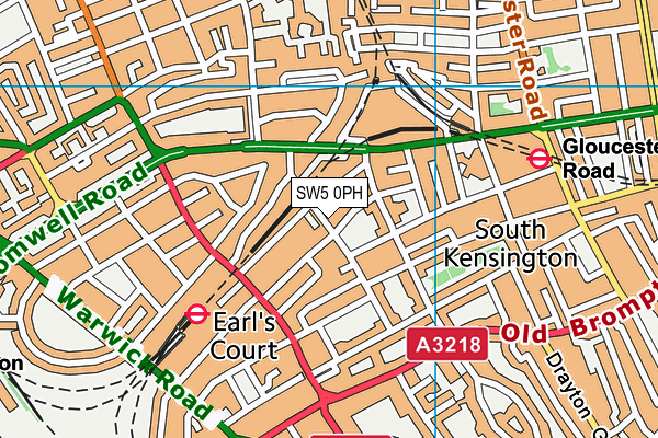 SW5 0PH map - OS VectorMap District (Ordnance Survey)