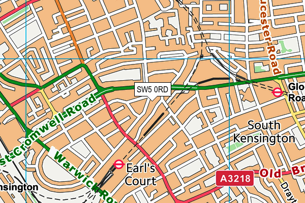 SW5 0RD map - OS VectorMap District (Ordnance Survey)