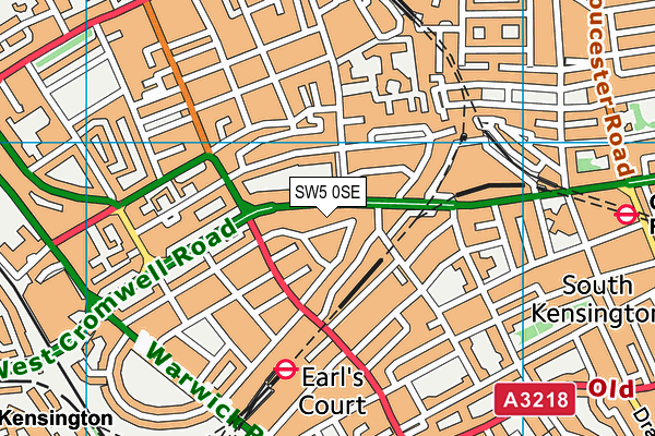 SW5 0SE map - OS VectorMap District (Ordnance Survey)