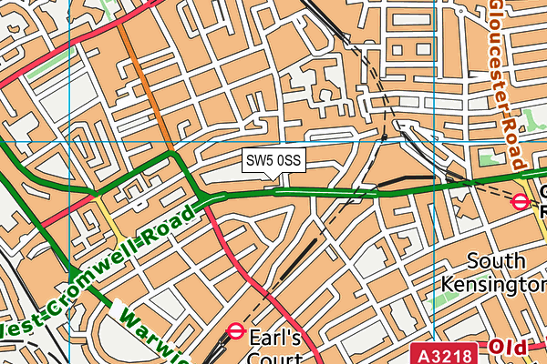 SW5 0SS map - OS VectorMap District (Ordnance Survey)