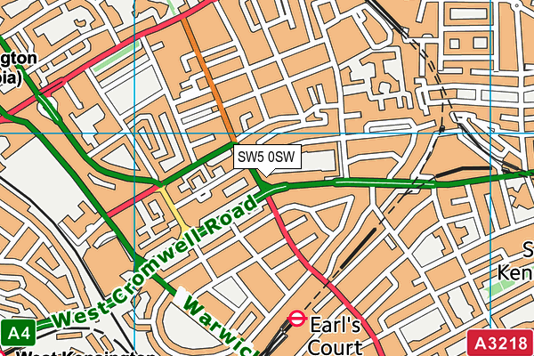 SW5 0SW map - OS VectorMap District (Ordnance Survey)