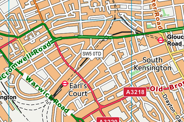 SW5 0TD map - OS VectorMap District (Ordnance Survey)