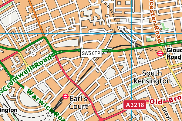 SW5 0TP map - OS VectorMap District (Ordnance Survey)