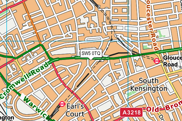 SW5 0TQ map - OS VectorMap District (Ordnance Survey)