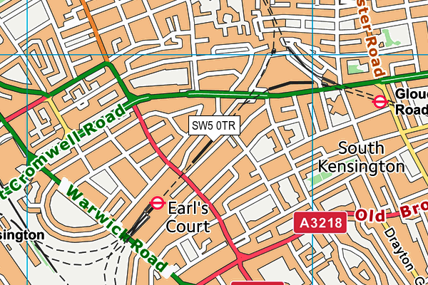 SW5 0TR map - OS VectorMap District (Ordnance Survey)