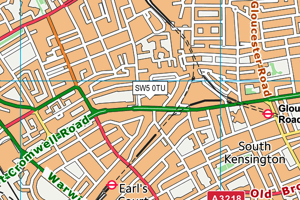 SW5 0TU map - OS VectorMap District (Ordnance Survey)