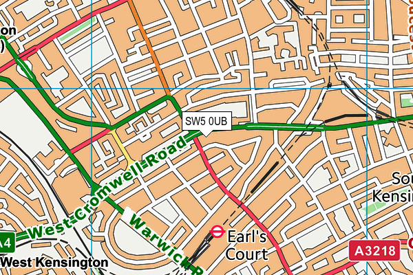 SW5 0UB map - OS VectorMap District (Ordnance Survey)