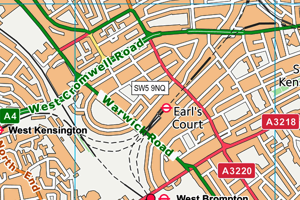 SW5 9NQ map - OS VectorMap District (Ordnance Survey)