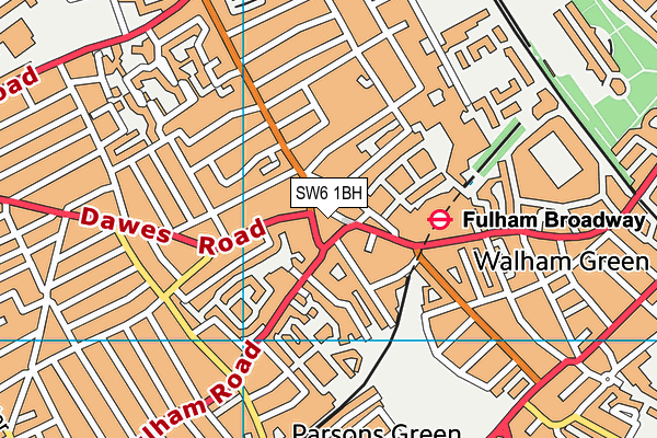 David Lloyd (Fulham) map (SW6 1BH) - OS VectorMap District (Ordnance Survey)