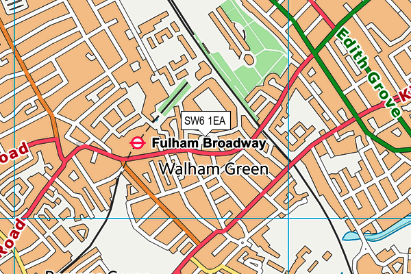 SW6 1EA map - OS VectorMap District (Ordnance Survey)